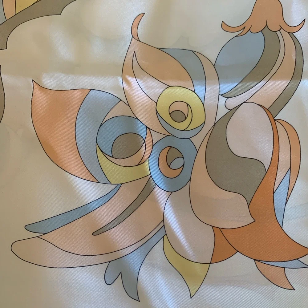 Two Vintage Silk/Polyester Women’s Scarves